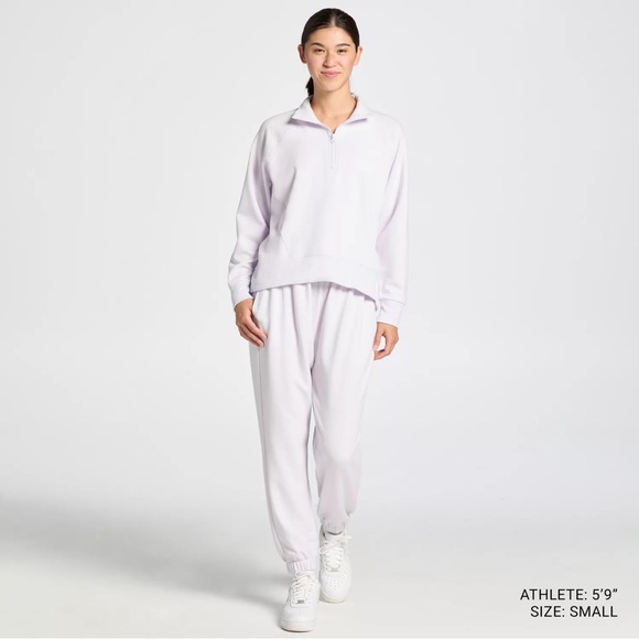 DSG Pants - White Quarter-Zip Lounge Set
